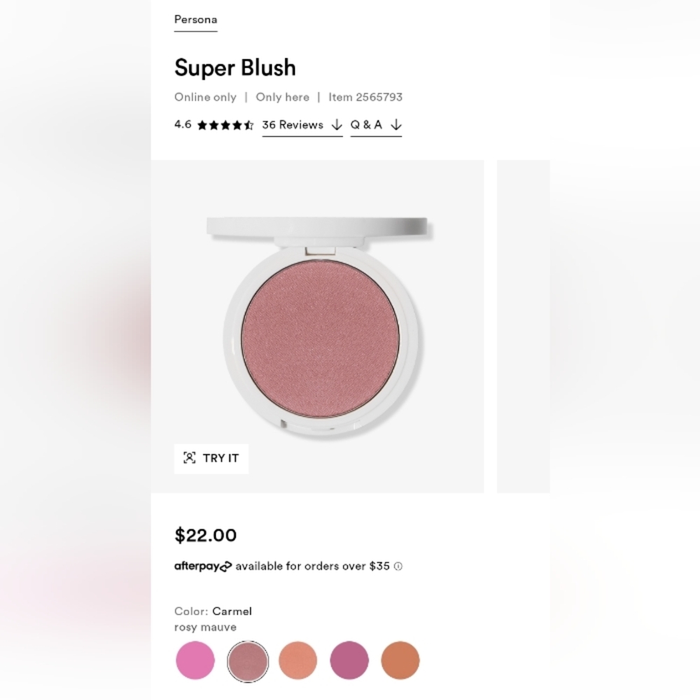 Persona Super Blush Carmel